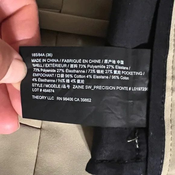Theory Men's Zaine Pant in Precision Ponte
Size 36 - Picture 10 of 10